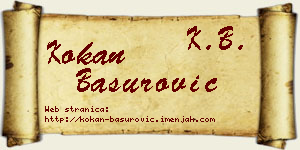 Kokan Basurović vizit kartica